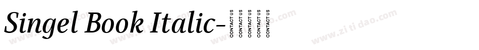 Singel Book Italic字体转换